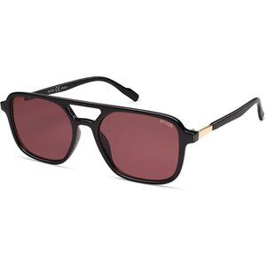Sojos Women Mens Black Frame Trendy Rectangle Retro Aviator Shades Sunglasses